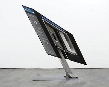 lazzarini pay phone e mail 2000 anodized aluminum stainless steel plexiglass and silk screened graphics ed of 3 108 x 84 x 56 in cn 54