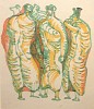 moore group of standing women back 1966 watercolor on paper n