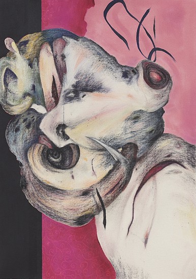 Ahmed ALSOUDANI, Head II
2019, acrylic and colored pencil on canvas