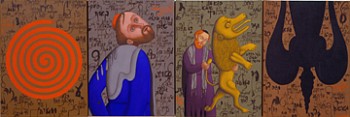 bruskin nota bene i quadriptych 2007 oil on canvas 63 x 21 in email