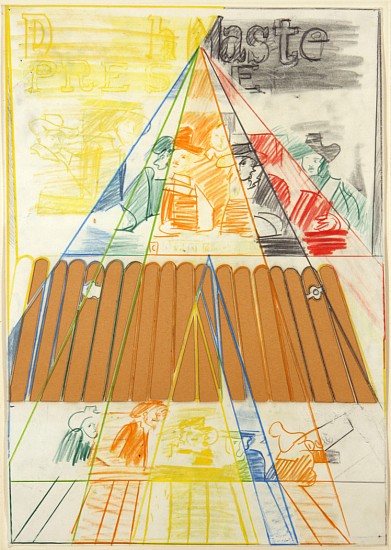 Larry RIVERS, Dutch Masters Cut and Carbonned
1976, color pencil on carbon paper collage