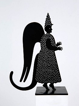 bruskin black demon small e mail 1993 ed of 8 enamel on steel 7 7 8 x 5 5 x 3 in non 35