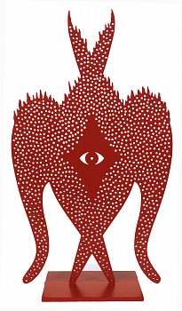 bruskin flame small 1997 enamel on steel edition of