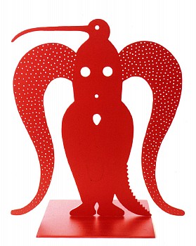 bruskin female beast large 1992 enamel on steel edition of