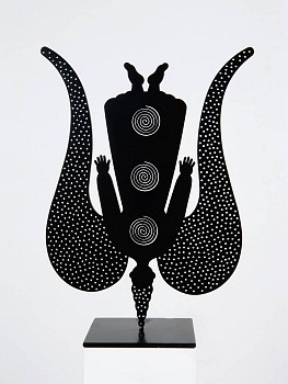 bruskin three spirals small e mail 1996 enamel on steel 8 x 5 1 8 x 3 in non 35