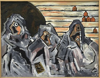 buttner architects 1985 oil on linen 59 x 75 in