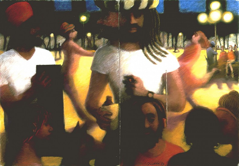 Bill JACKLIN, Washington Square at Night
1986, pastel on paper