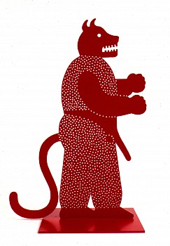 bruskin male beast large 1992 enamel on steel edition of