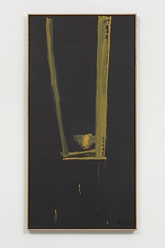 motherwell black open 1973 acrylic on canvas 72 x 36 in. 182.9 x 91.4 cm cnon 62.742 lance brewer