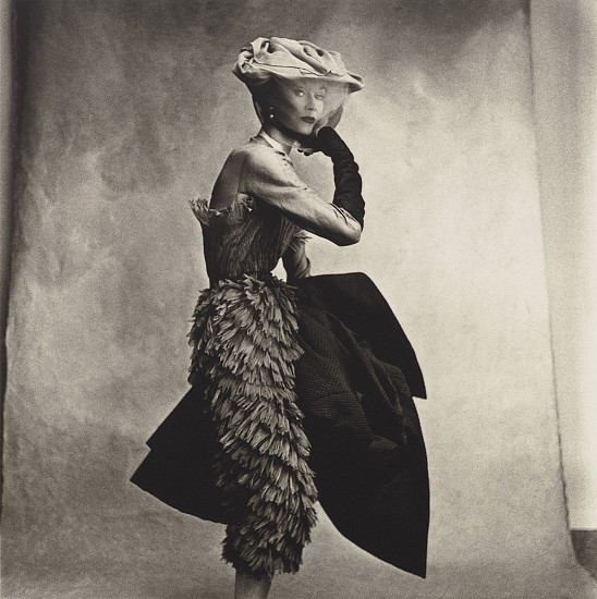Irving PENN, Cocoa Dress (Balenciaga), Lisa Fonssagrives-Penn
1950, Rives paper on aluminum, platinum-palladium