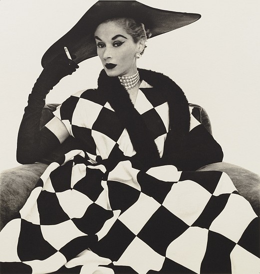 Irving PENN, Harlequin Dress (Lisa Fonssagrives-Penn)
1950, Rives paper on aluminum, platinum-palladium
